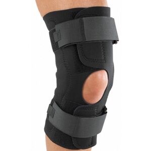 Men's Black and Blue Adjustable Knee Brace Support